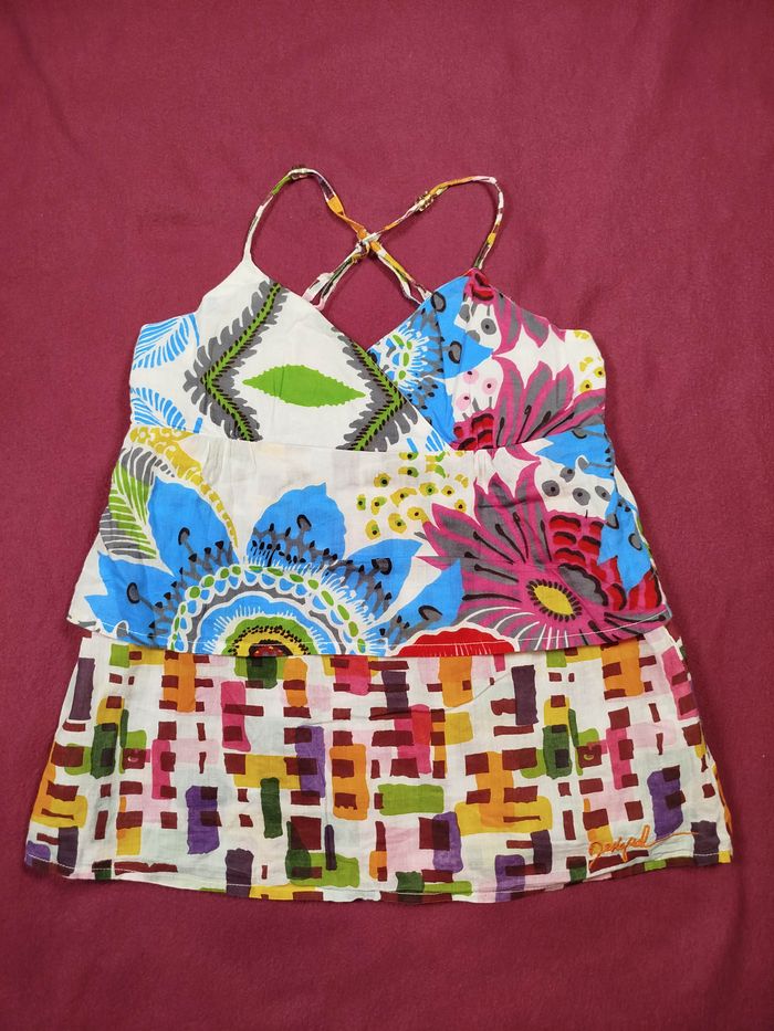 débardeur tunique desigual 9/10 ans fille croisé dos