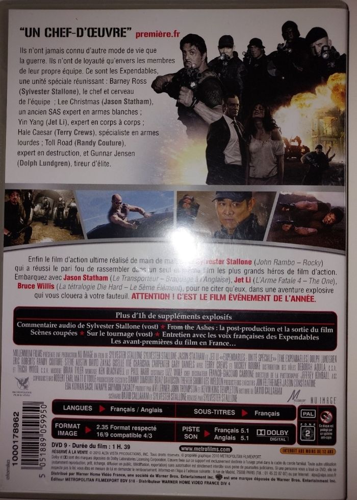 Dvd Expendables Unité Spéciale - photo numéro 3