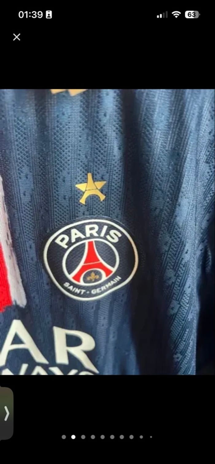 Maillot de foot PSG officiel étoile collector rare - photo numéro 3