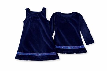 Ensemble robe et top manches longues fille. 4 ans.
