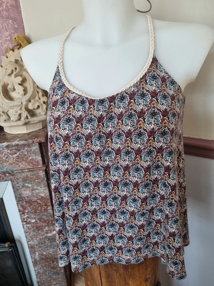 Blouse bretelle "cuir ecru" taille M - photo numéro 2
