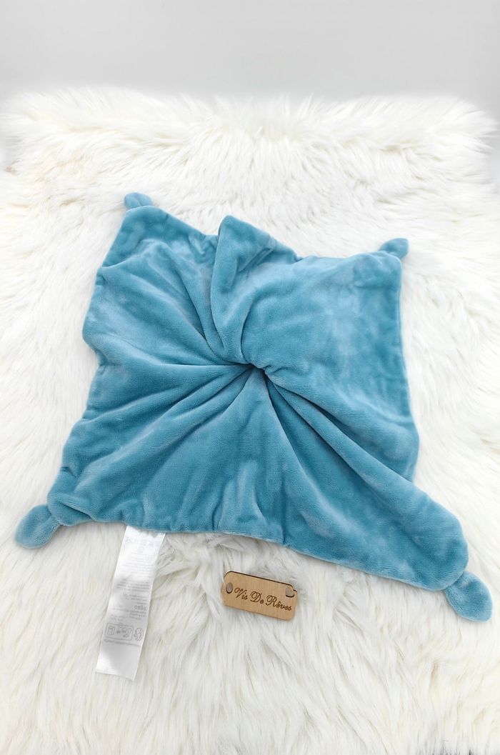 Doudou plat carré Panda Blanc Bleu Gémo - photo numéro 3