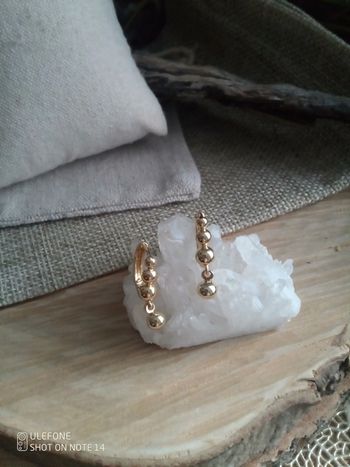 Petites créoles boules dorées