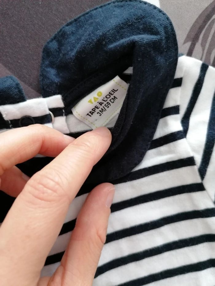 T shirt col Claudine 3 mois TAO - photo numéro 2