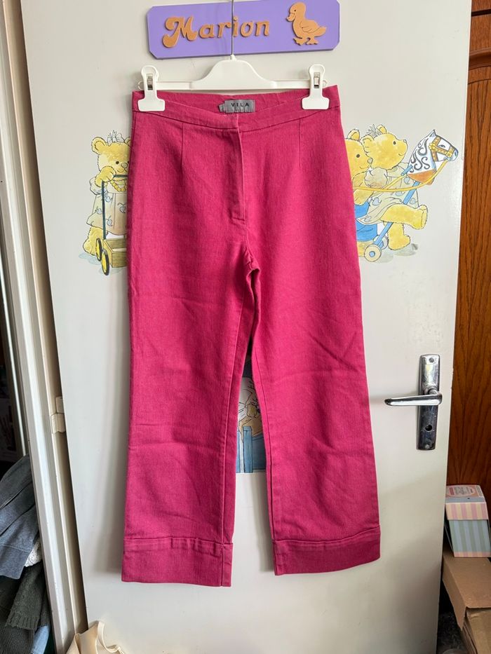 Pantacourt rose, taille S, marque Vila - photo numéro 1
