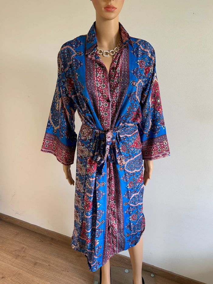 Robe mi longue neuve en soie Trebol taille S/M