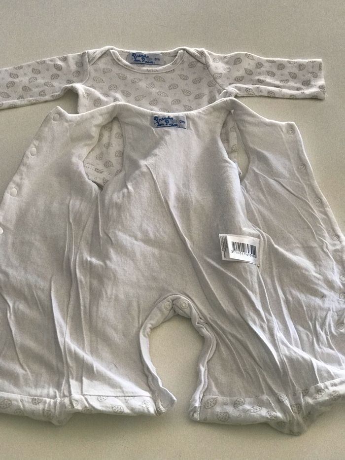 Ensemble bébé imprimé feuilles naissance - photo numéro 4