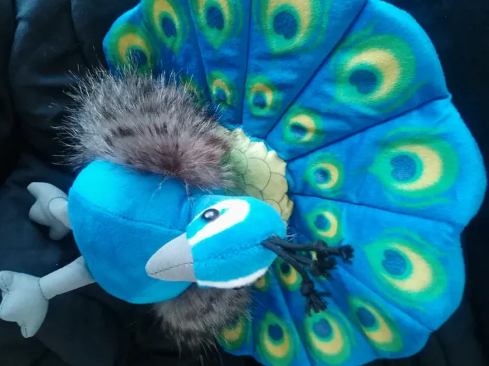 Jolie Peluche paon bleu - photo numéro 5
