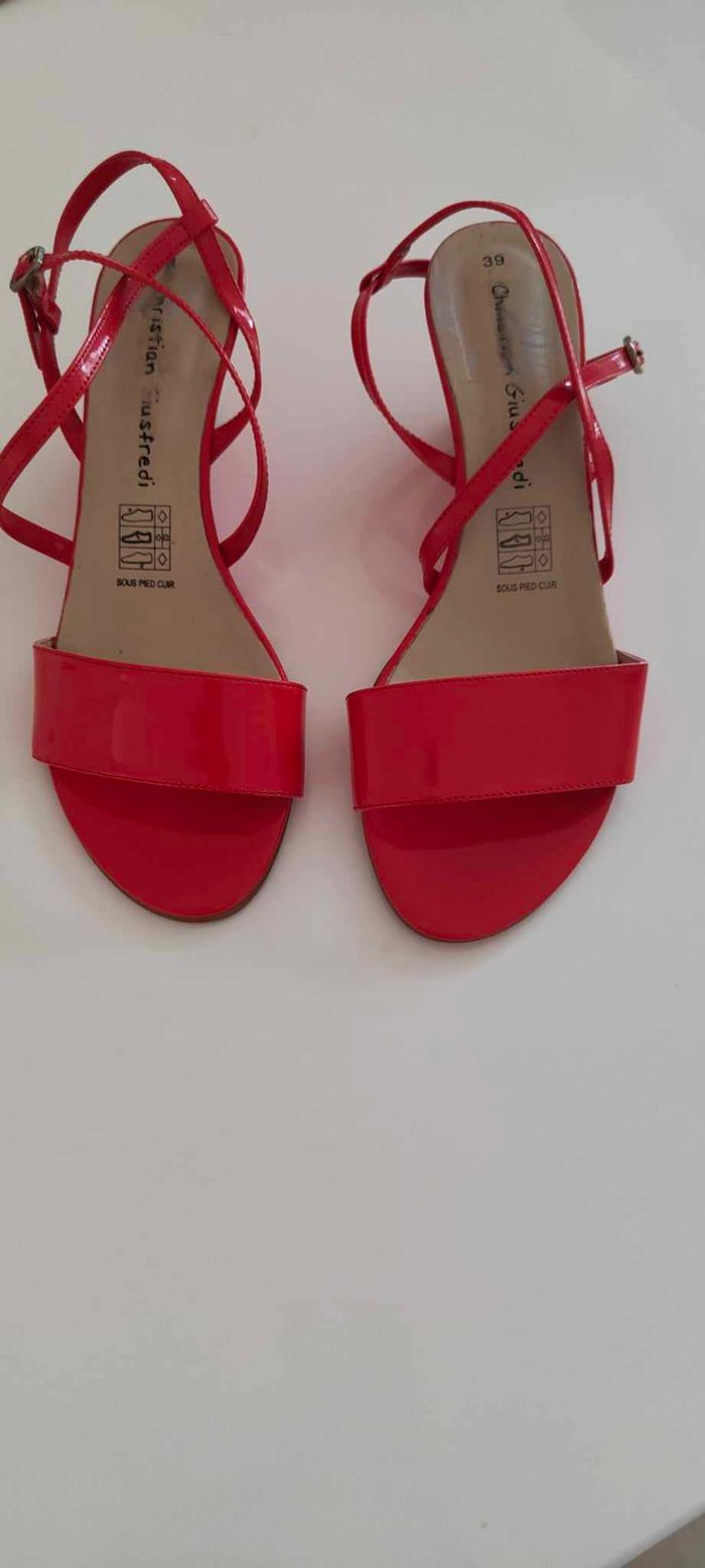 Chaussures vernis orange / corail made in ITALY - photo numéro 5