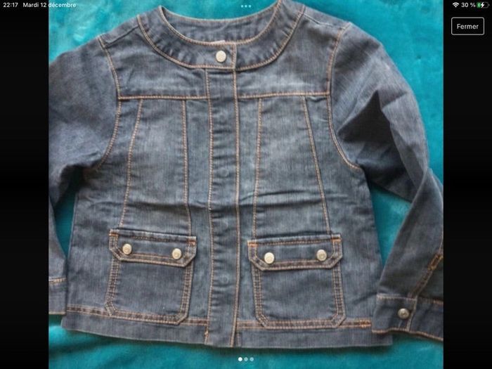 Veste bouson en jeans 23 mois obaibi tbe