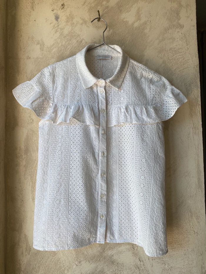 Chemisette en dentelle anglaise blanche Opullence T1 - photo numéro 5