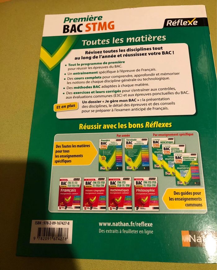 Cahier livre première bac STMG toutes les matières Nathan - photo numéro 3