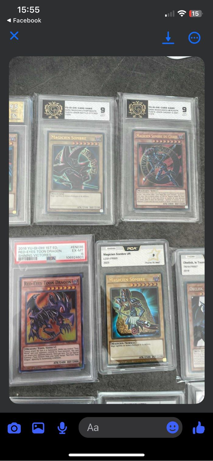 Carte Yugioh gradée magicienne des ténèbres Yu-Gi-Oh gradé pca 9 psa ccc plus de cartes sur demande - photo numéro 6