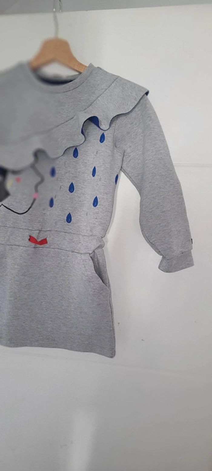 Superbe robe en coton epais Catimini comme neuve taille petit 8 ans - photo numéro 2