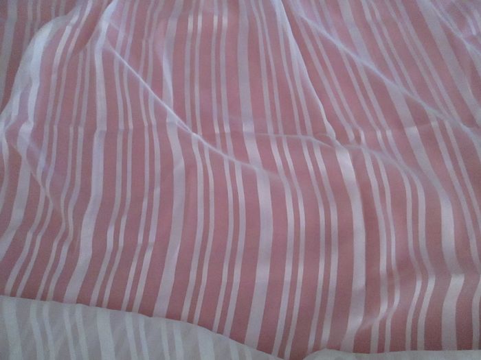 Paire de voilages blancs rayés - photo numéro 3