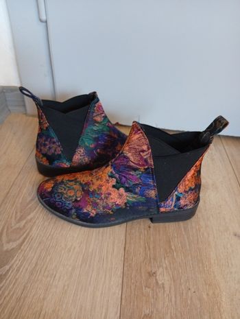 Bottines à motifs multicolores P36