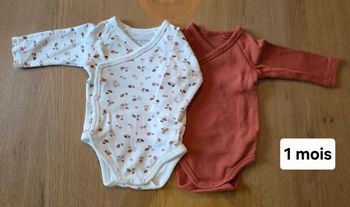 Lot de 2 bodies 1 mois