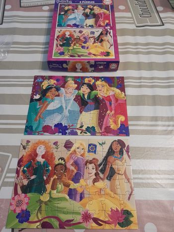 2 puzzles de 48 pièces Disney Princess