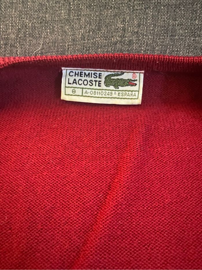 Pull col V Lacoste - photo numéro 4