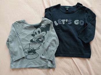 Ensemble T-shirt longues manches + pull 18 mois kiabi