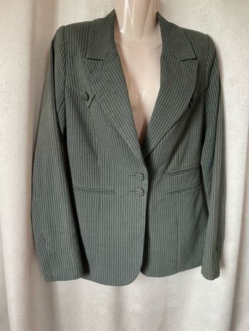 Veste tailleur gris rayé borsalino 38 Morgan