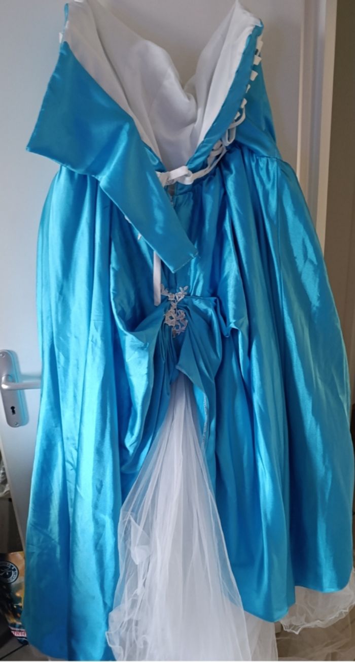 Robe de cérémonie Taille 48/50 XXXL bleue turquoise - photo numéro 2