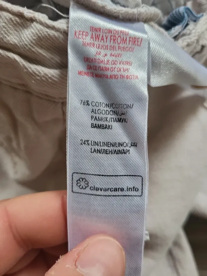 Pantalon lin beige 3 ans - photo numéro 9