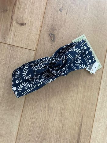Bandeau bandana bleu marine neuf