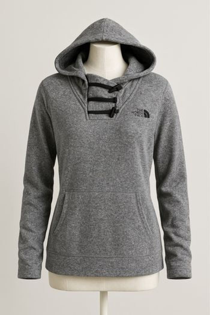 Pull chaud à capuche à enfiler – Femme – The North Face – Taille L – Gris chiné
