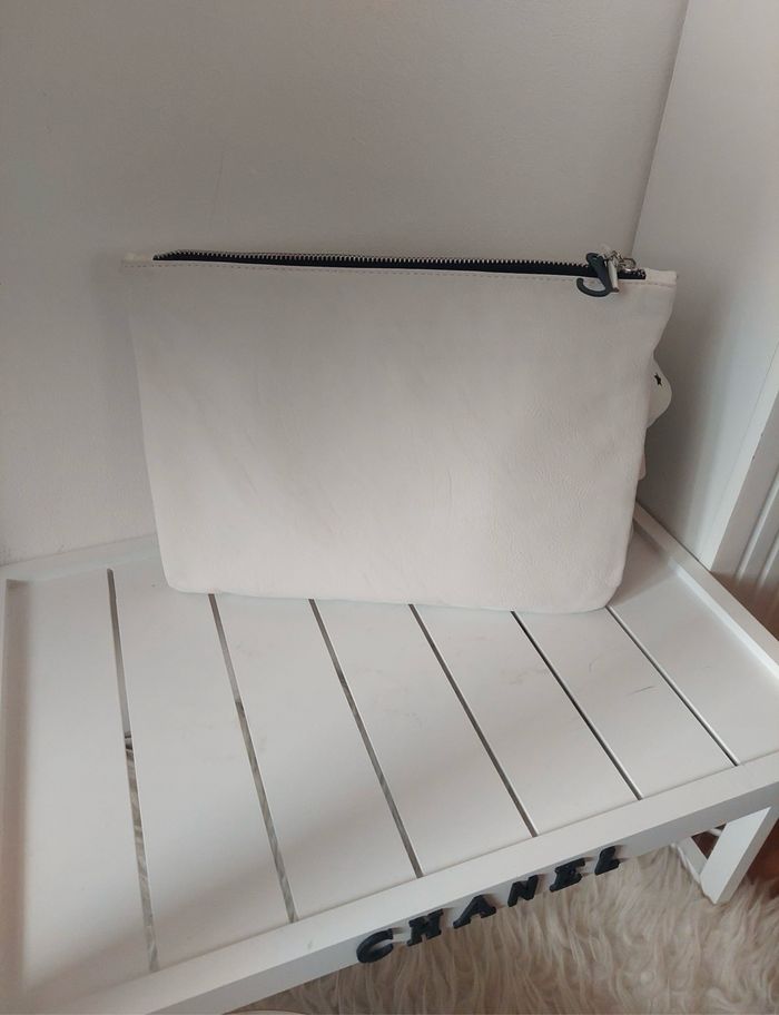 Pochette zippée blanc/noir FashionCode Zara neuve👝 - photo numéro 2