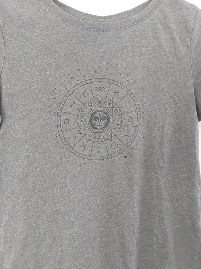 Tee shirt gris fille - photo numéro 2