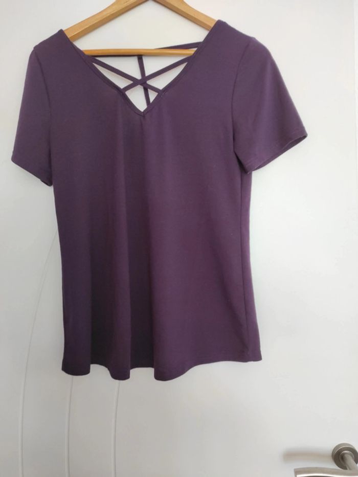 T-shirt violet taille M - photo numéro 3