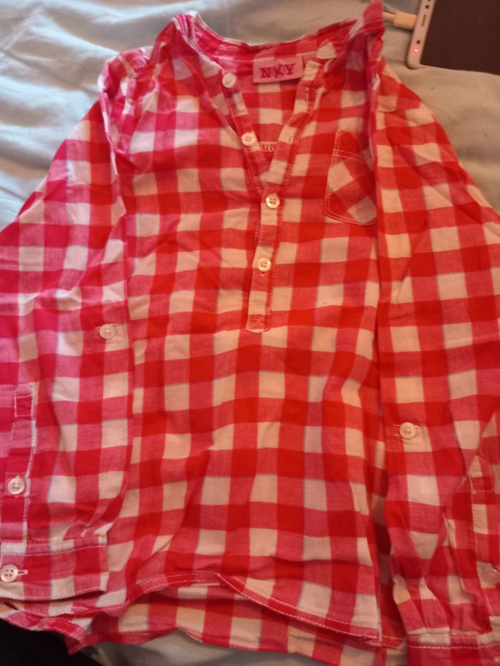 Chemise à carreaux rouge blanc NKY