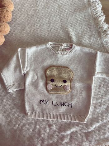 Pull maille mango mixte avec tartine 3 mois