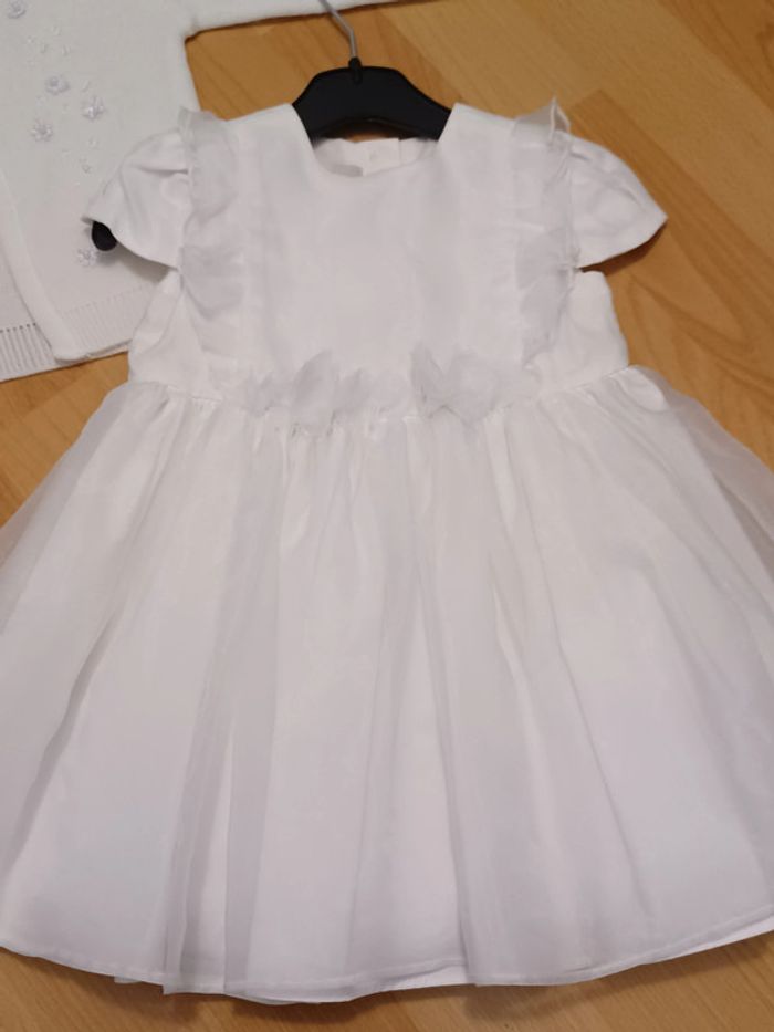 Ensemble de fête robe Chicco 12 mois et gilet avec perles - photo numéro 2