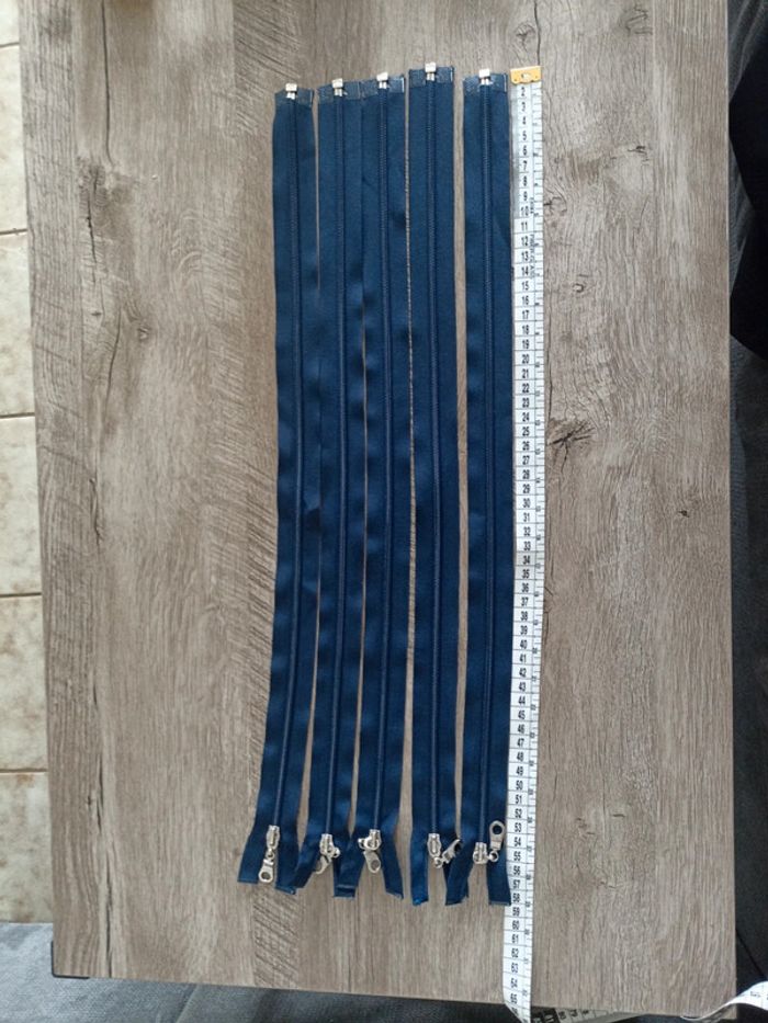 Lot de 5 fermeture séparable bleu marine