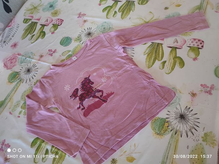 T-shirt manche longue 4 ans fille rose