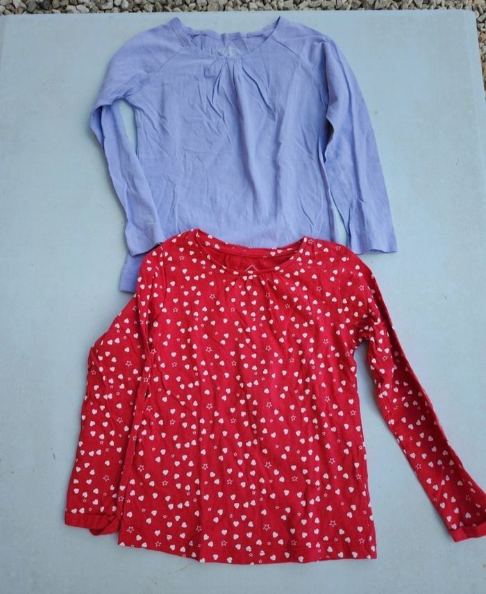 Lot 2 t-shirts manches longues Tex 4-5 ans
