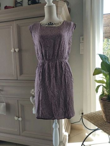 Robe imprimé ton prune zara taille 40