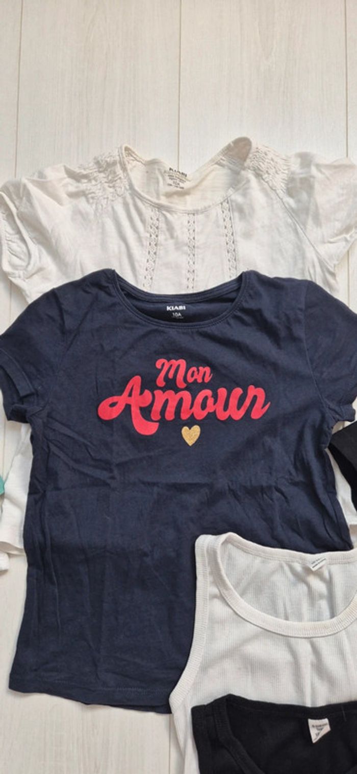 Lot de 7 t-shirts été fille 10 ans - photo numéro 8