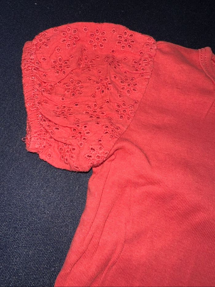 Body manche bouffante corail H&M - 12M - photo numéro 3