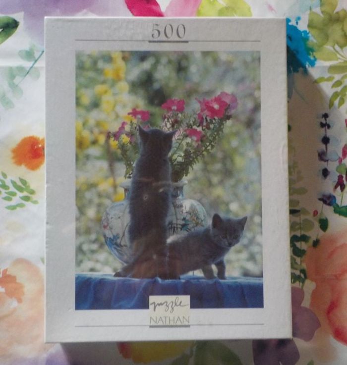 PUZZLE 500 PIECES NATHAN CHATS ET FLEURS *NEUF* encore sous blister