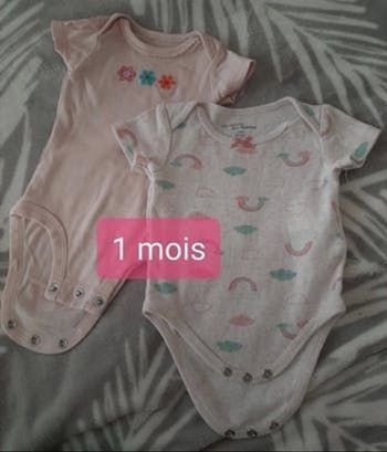 Lot de 2 bodies 1 mois