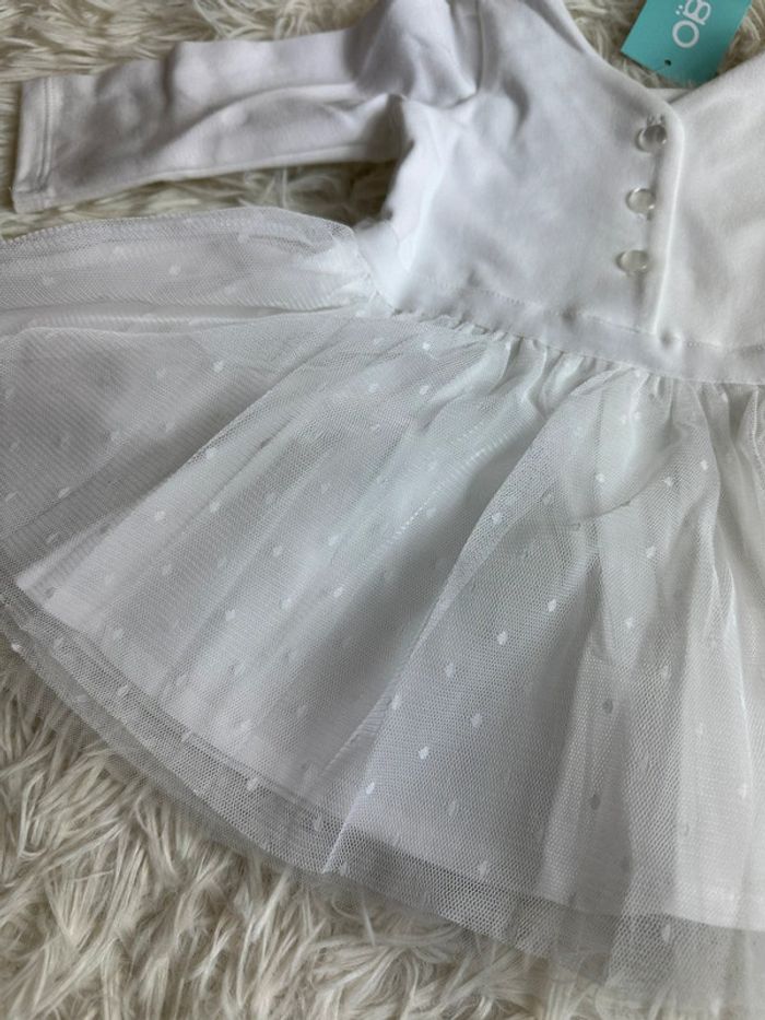 Robe de cérémonie blanche Obaibi taille 3 mois - photo numéro 3