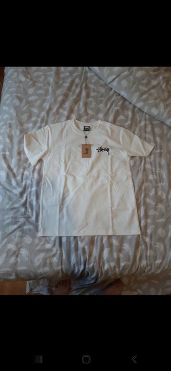 T-shirt blanc stussy