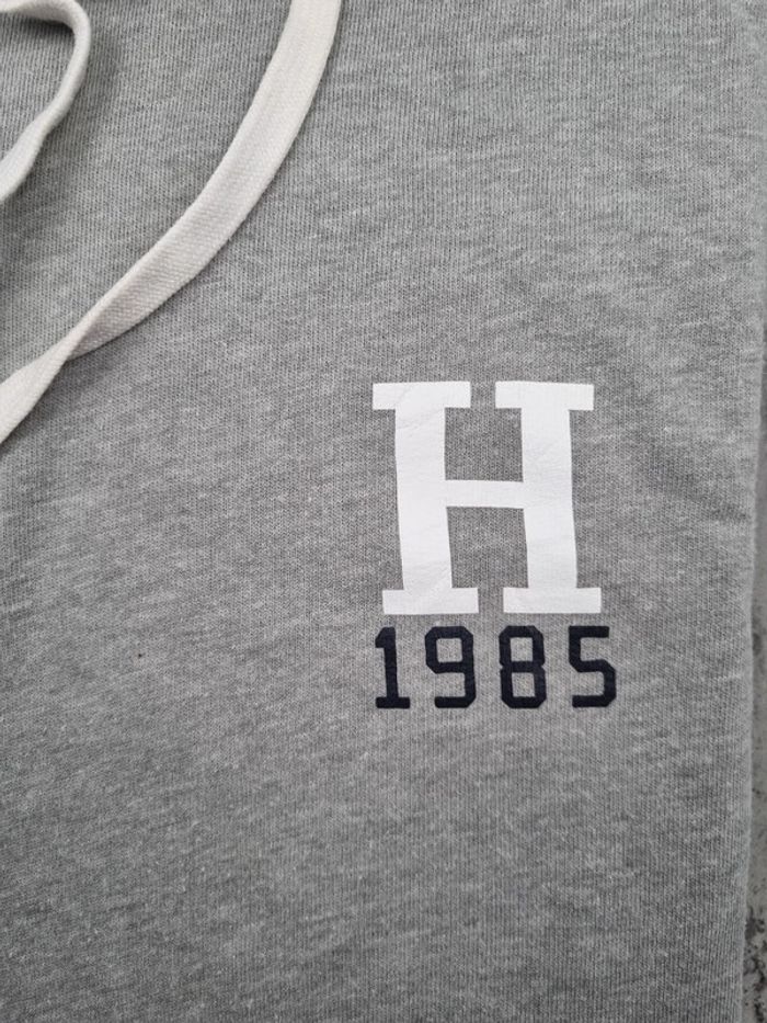 Sweat à capuche Tommy Hilfiger gris – Taille M Femme (mesures en photos) - photo numéro 8