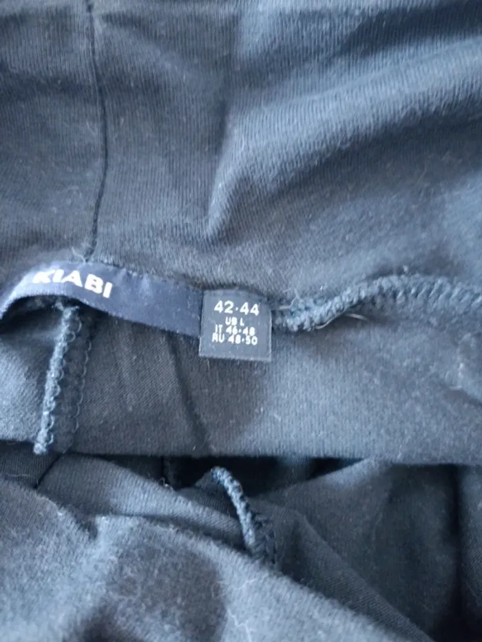 3 leggings de grossesse noir blanc et marine- T42/44 - L -Kiabi - photo numéro 2