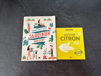 Lot 2 livres- jardiner sans efforts + nettoyer au citron - très bon état
