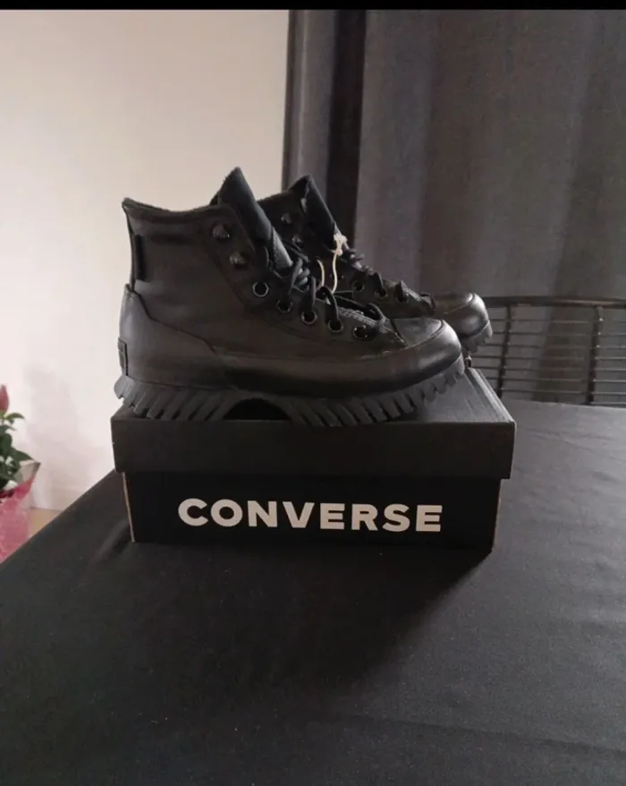 Baskets montantes converse en cuir ctas lugged