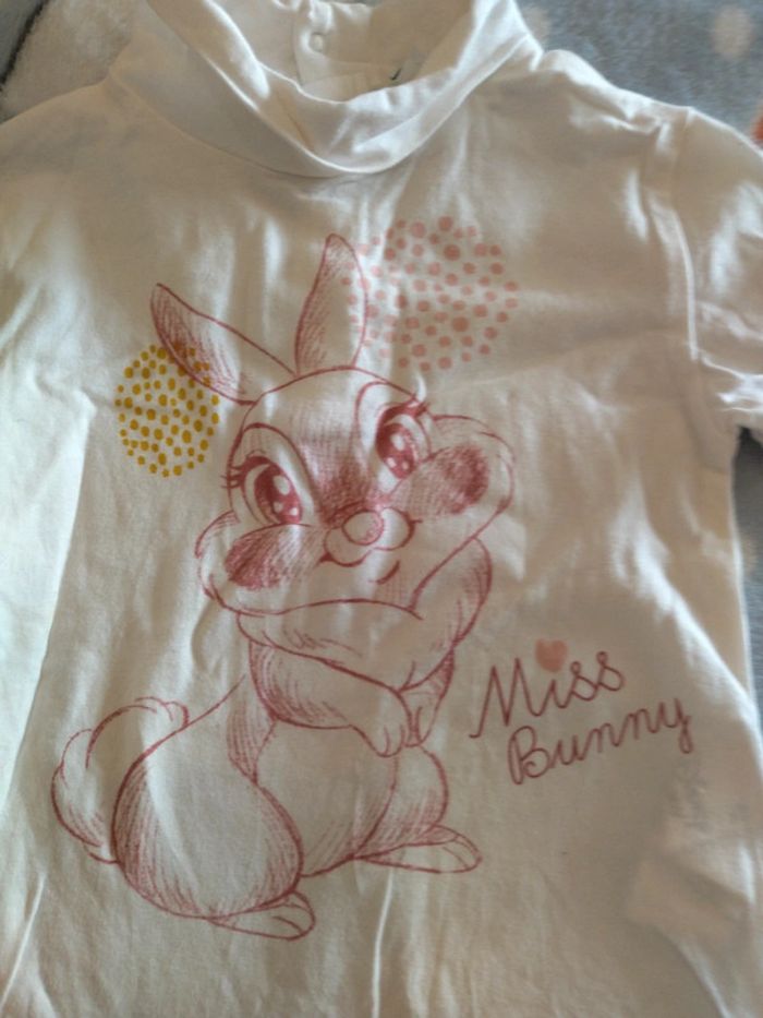 T-shirt disney miss Bunny 36 mois - photo numéro 2
